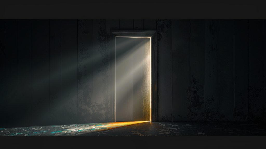door half open
