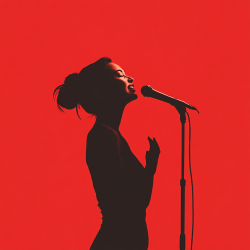 singer silouhette minimalistic